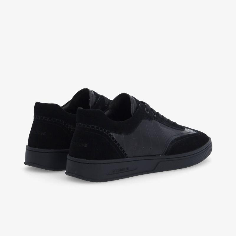 SAN MARINO SNEAKER M - MAT KROCO/SUEDE - BLACK